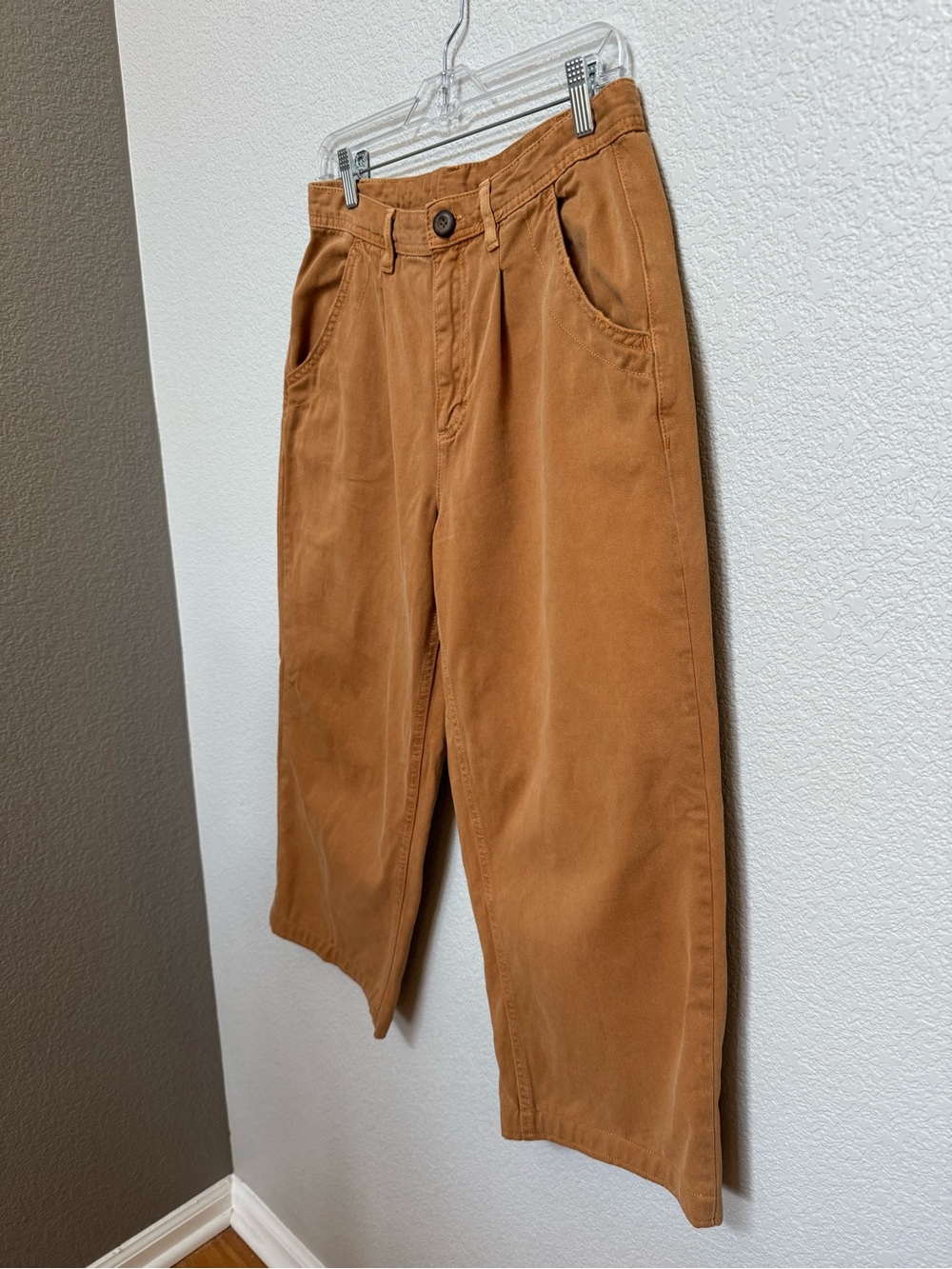 Free People Barrel Leg Trouser Pants Camel Women’s 6 Pleated 90s